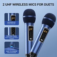 Haut-parleur de karaoké sans fil Bluetooth portable rechargeable TONOR K9 avec double microphone prend en charge la carte BT/AUX/USB/Type C/TF