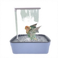 Bassin de bain électrique écologique Parrot Special Medium Tiger Skin Peony Wind Shower à circulation automatique pour oiseaux