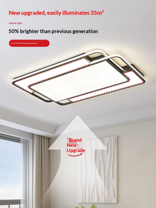 Moderne Einfache Nordische Deckenleuchte in Schwarz-Gold mit Dimmfunktion für Wohnzimmer, Esszimmer und Schlafzimmer, 56W LED-Deckenlampe - Product Image 3