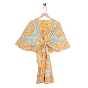 Kaftan 100 % Coton Fait Main pour Femme, Imprimé Indien, Style Doux, Taille Naturelle, Coupe Ample, Idéal pour l'Été et les Moments de Détente Printaniers - Product Image 4