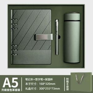 Corporate Luxury Exquisite A5 Loose-<b>leaf</b> Silk <b>Screen</b> Printed Notebook Gift Box Set Detachable Business Office Work Notepad - Product Image 5