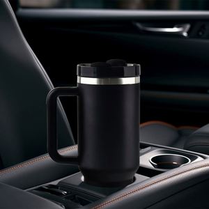 Vaso Térmico Personalizado de 40 oz, Taza de Café de Acero Inoxidable de Doble Pared con Aislamiento al Vacío, Taza de Viaje para Auto de 40 oz con Asa y Tapa con Pajita - Product Image 4