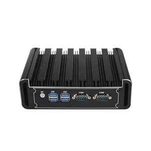 การกําหนดเส้นทางแบบนุ่มมินิพีซี i3 4005U i5 4200U i7 4500U Dual HD Dual LAN Fanless ไมโครคอมพิวเตอร์อุตสาหกรรม