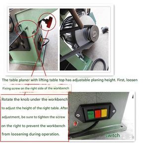 Machine à bois multifonctionnelle automatique 3 en 1 : Raboteuse de banc et Dégauchisseuse quatre faces avec table à mortaiser, Moteur 220V 2 kW - Product Image 3