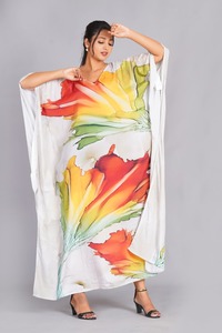 Meilleure vente en gros : Magnifique robe kaftan en coton à motifs floraux, imprimée à la main, taille unique, cache-maillot, vêtement de nuit, kaftan indien, robe longue - Product Image 3