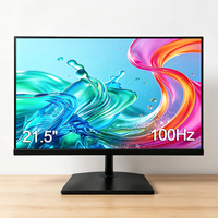 Moniteur PC sans cadre en gros, 75Hz 100Hz, 21,5 pouces, haute luminosité, pour entreprises et jeux