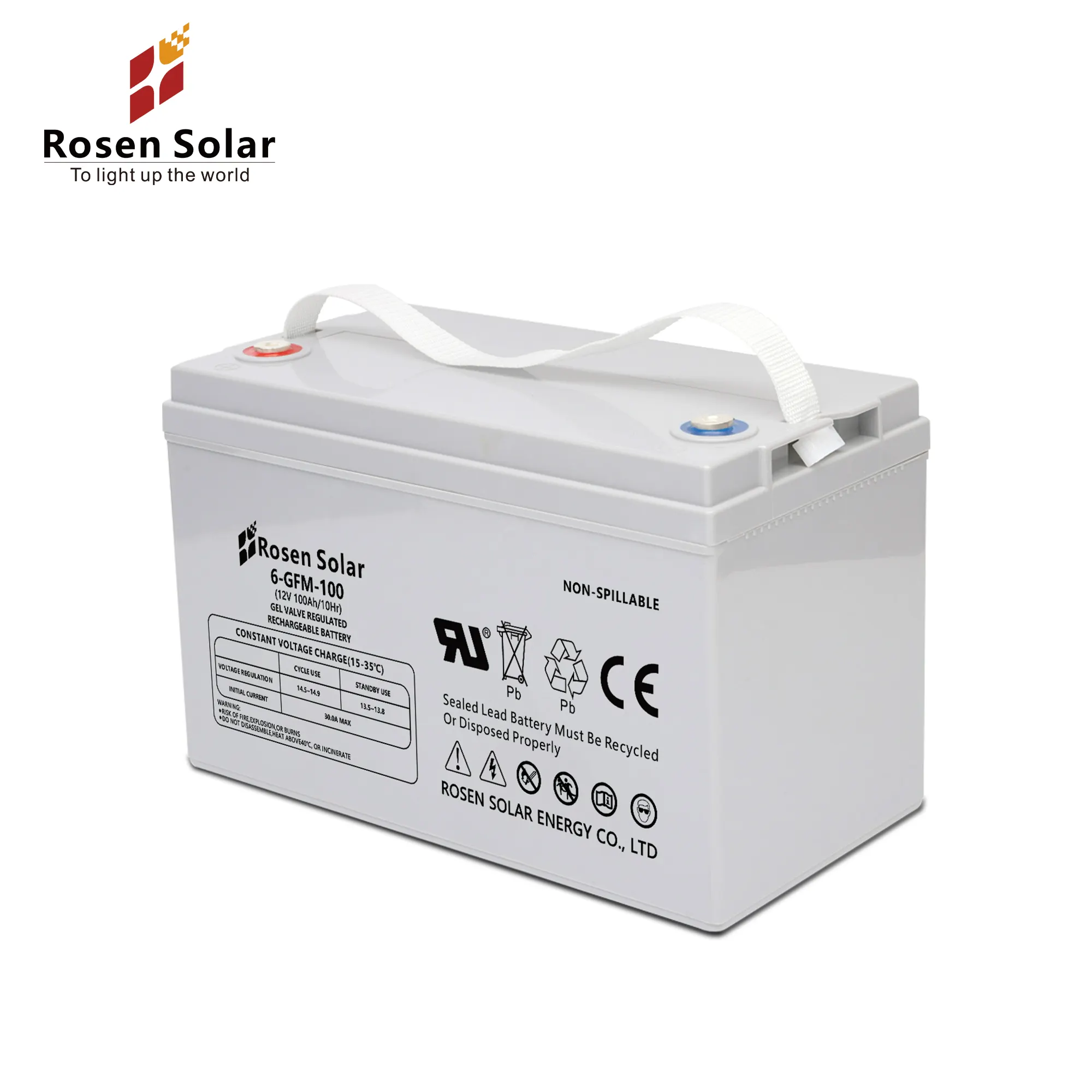 Rosen năng lượng mặt trời 12V 100AH chì axit pin năng lượng mặt trời 150AH gel có thể sạc lại pin cho nhà