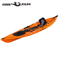 Canopée de bateau de pêche en plastique PE, kayak simple assis avec support de canne pivotante, en 2020