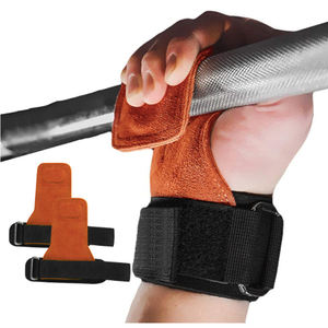 Gants d'entraînement de gymnastique, poignées de levage en <span class=keywords><strong>cuir</strong></span> pour l'haltérophilie - Product Image 1