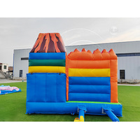 Château gonflable extérieur avec toboggan pour enfants, château de saut combiné, château gonflable commercial, dragon de feu, trampoline gonflable avec toboggan