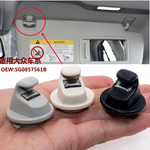 Volkswagen Sun Visor Clip <b>Bracket</b> 5G0857561B <b>Black</b> Beige Gray Easy Install Instrument Panel Fit - Product Image 1