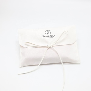 <b>White</b> Cotton <b>Envelope</b> Jewelry Pouch - Product Image 2