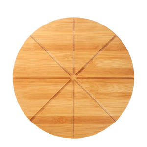 Piatto per <span class=keywords><strong>pizza</strong></span> in bambù vassoio in legno diviso piatto per <span class=keywords><strong>pizza</strong></span> in legno occidentale piatto per pane in legno massello per torta rotonda - Product Image 6