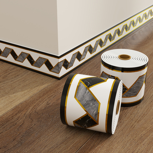 Bande de <span class=keywords><strong>plinthe</strong></span> autocollante <span class=keywords><strong>en</strong></span> PVC épaissi, étanche, décorative, aspect carrelage - Product Image 2