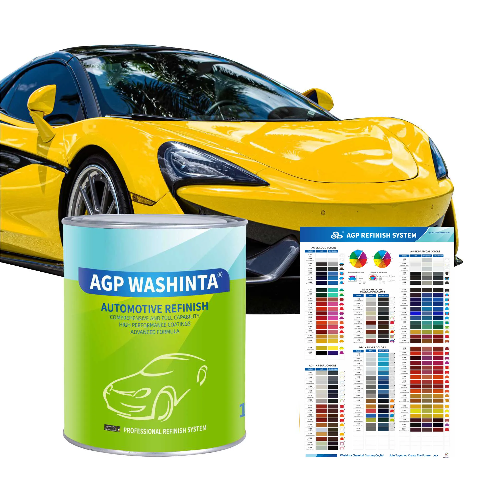 AGP xe tự động sơn màu sắc 1K ô tô refinish topcoat Chất lượng cao Tự động sơn lại