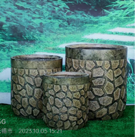 Pot Bunga Taman Fiberglass Persegi Warna Kustom Terlaris, Ringan, Ramah Lingkungan, Finishing Mengkilap untuk Penanaman Luar Ruangan