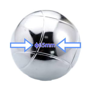 Ensemble <span class=keywords><strong>de</strong></span> 6 <span class=keywords><strong>boules</strong></span> <span class=keywords><strong>de</strong></span> pétanque en acier inoxydable argenté <span class=keywords><strong>de</strong></span> 65 mm, amusant, pour jeux <span class=keywords><strong>de</strong></span> plein air, divertissement familial, sport, sûr - Product Image 2