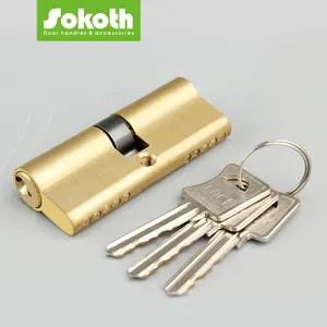 Lock Cylinder 70mm Saudi Cheap Aluminum Zinc Door Cylinder Lock Factory Price Euro Profile Cylinder Brass Lock Cylinder