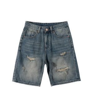 <span class=keywords><strong>Pantalones</strong></span> Cortos Vaqueros Desgastados y Rotos de Moda, Estilo Americano Casual, Primavera Verano, Novedad para <span class=keywords><strong>Hombre</strong></span>, Corte a Media Pierna, Estilo Urbano - Product Image 1