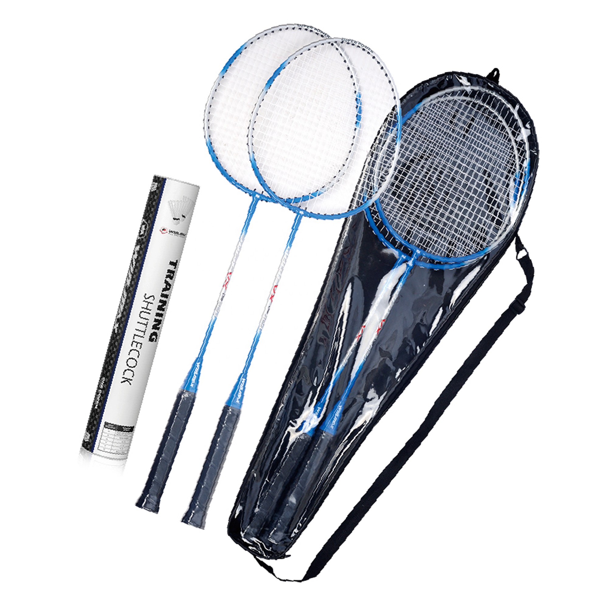WIN.MAX Hot Sale Stock Badminton Racket Racquet Set with 12 Pcs Nylon Shuttlecocks