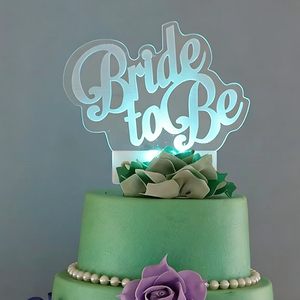 Personnalisez le design pour votre propre style avec un dessus <span class=keywords><strong>de</strong></span> gâteau en acrylique découpé au laser et des décorations <span class=keywords><strong>de</strong></span> gâteau éclairées pour le mariage - Product Image 4