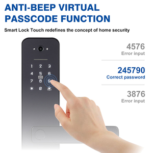 Offres Spéciales maison serrures de porte intelligentes clé Tuya APP contrôle visage <span class=keywords><strong>ID</strong></span> déverrouillage carte Rfid alliage d'aluminium empreintes digitales serrures de porte - Product Image 3