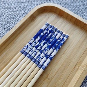 Baguettes en porcelaine bleues et blanches, baguettes rondes jetables de 5,5 mm, vaisselle pour usage commercial dans les hôtels, la restauration rapide - Product Image 4