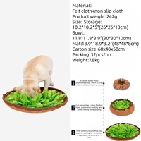Accessoires pour animaux de compagnie : Jouet interactif pour chien, tapis de renifflement en feutre pour l'entraînement olfactif et l'alimentation lente