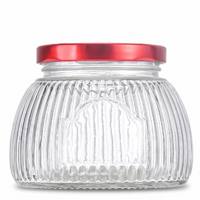 Pot en verre de 100 ml pour desserts et poudings, avec couvercle à vis en métal, qualité alimentaire, à nervures, pour yaourts et confitures, vente en gros
