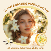 Fabricant de produits de marque privée Crème hydratante pour le corps 24 heures Crème hydratante pour le corps biologique Beurre corporel nourrissant Huile de vanille pour le visage et le corps