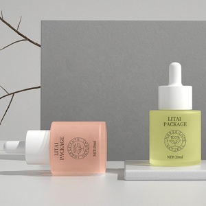 Tùy Chỉnh Frosted Màu Xanh Lá Cây Huyết Thanh Thủy Tinh Nhỏ Giọt Chai Rỗng 20Ml 30Ml 50Ml Sang Trọng Huyết Thanh Chai Với Hộp - Product Image 3