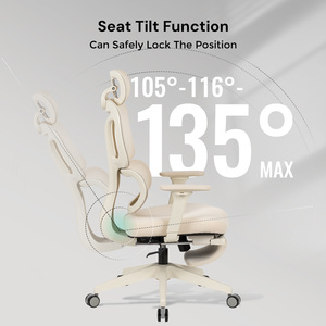 Muebles de oficina ajustables de lujo, soporte lumbar, malla giratoria, silla de oficina ergonómica ejecutiva - Product Image 4