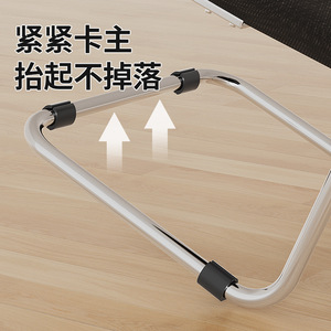 Pince de fixation en U Qinfeng, en PE noir, pour pieds de chaise, protection antidérapante pour meubles - Product Image 1