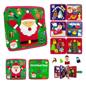 Giocattoli Montessori all'Ingrosso, Libro delle Attività Educativo a Tema Natalizio con <span class=keywords><strong>Babbo</strong></span> Natale, Regali per Bambini e Bambine - Product Image 1