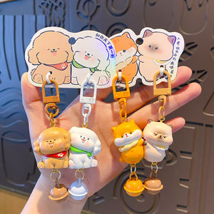 Llavero <span class=keywords><strong>de</strong></span> Resina con Diseño <span class=keywords><strong>de</strong></span> Perro <span class=keywords><strong>de</strong></span> Dibujos Animados, Estilo Pareja Adorable, Accesorio Diario con Forma <span class=keywords><strong>de</strong></span> <span class=keywords><strong>Mascota</strong></span> para Amantes <span class=keywords><strong>de</strong></span> las Mascotas - Product Image 2