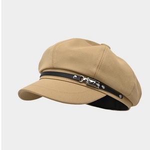 Gorra Newsboy Retro Británica Nueva de Primavera/Otoño, Boina Octogonal Versátil Negra/Azul Marino para Mujer, Apta para Invierno, Gorro de Pintor - Product Image 4