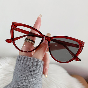 Lunettes <span class=keywords><strong>de</strong></span> sécurité avec verres photochromiques multicolore noir acétate cateye plastique femme femmes lunettes <span class=keywords><strong>anti</strong></span> reflet photogray 2023 - Product Image 2