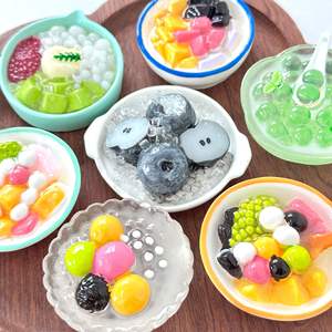 แม่เหล็กติดตู้เย็นอาหาร3D ฤดูร้อนดีไซน์ทันสมัยลูกปัดเรซินแบบป๊อปทำจากผงน้ำแข็งขายส่ง - Product Image 2