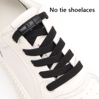 Lacets plats élastiques en polyester de haute qualité, sans nœuds, colorés, avec boucle à pression métallique, pour adultes et enfants