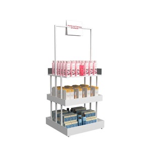 Nouveau présentoir <span class=keywords><strong>de</strong></span> luxe à trois niveaux en métal pour échantillons <span class=keywords><strong>cosmétiques</strong></span>, support promotionnel écologique pour magasin <span class=keywords><strong>de</strong></span> soins <span class=keywords><strong>de</strong></span> la peau, boutique haut <span class=keywords><strong>de</strong></span> gamme - Product Image 1