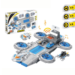 Jouets éducatifs pour enfants, <span class=keywords><strong>navette</strong></span> <span class=keywords><strong>spatiale</strong></span> à piles STEM, avec 6 sons, 5 voitures - Product Image 4