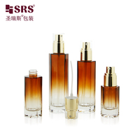 Bouteilles à pompe en verre pour lotion 30ML 50ML 100ML 120ML, couleur dégradée, emballage de produits de soin de la peau