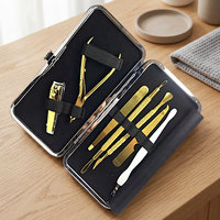 Kit de manucure et pédicure professionnel en acier inoxydable, style classique, durable, 10-en-1, coupe-ongles, ensemble de 6 à 8 pièces pour