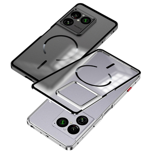 Coque pour Sony Xperia 1 VIII, cadre en alliage d'aluminium magnétique givré, couverture arrière en verre, étui antichoc pour Sony <span class=keywords><strong>Xperia1</strong></span> VIII - Product Image 1