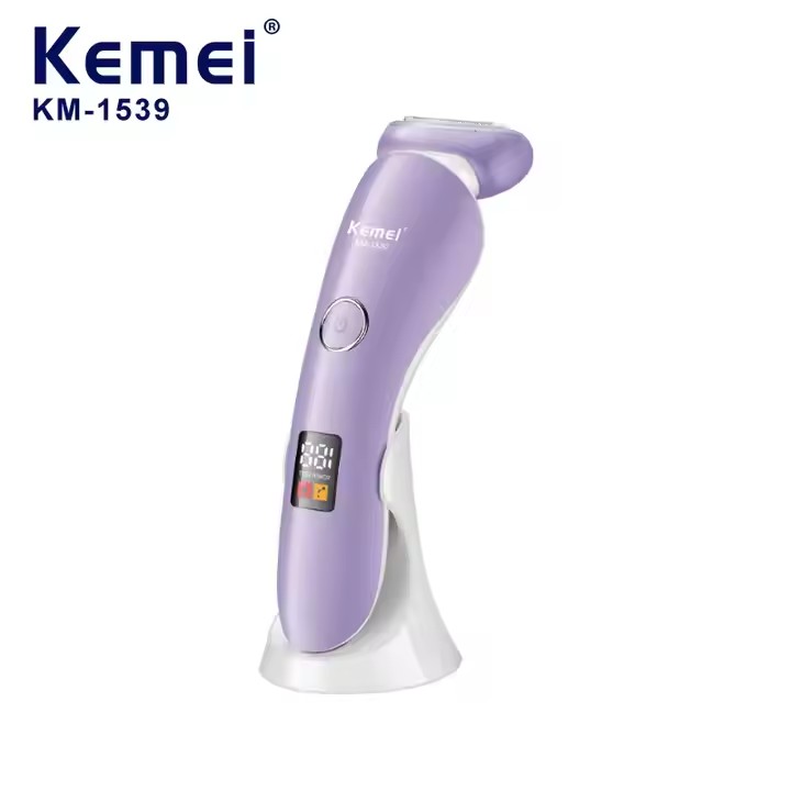 KEMEI Km-1539 Женская бритва Ipx6 Водонепроницаемая перезаряжаемая Бритва для лица Нос брови тела Триммер для бикини