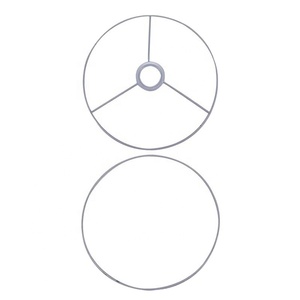 Kit d'<span class=keywords><strong>abat</strong></span>-<span class=keywords><strong>jour</strong></span> moderne en anneaux, cadre métallique circulaire avec accessoires d'éclairage pour lampes de table et sur pied E27 - Product Image 1