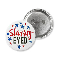 Pin Decorativo de Hojalata con Temática del Día de la Independencia Americana y Elementos Estrellados para Ropa Festiva