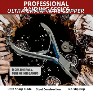 Coupe-ongles professionnel en acier inoxydable ultra-affûté avec lame incurvée robuste et antidérapante - Product Image 2