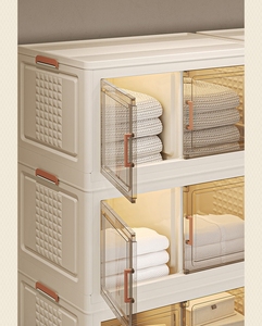 ODM/OEM Nhựa Đóng Mở Hộp Lưu Trữ 58.5Cm Chiều Dài Dễ Dàng Cài Đặt Vuông Đa Năng Gấp Tủ Quần Áo Quần Áo Có Thể Gập Lại - Product Image 3