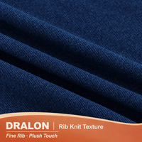 Tissu thermique Dralon brossé double face, chaud et doux pour l'hiver, idéal pour les sous-vêtements longs (couches de base)